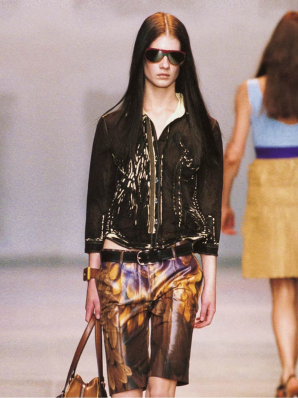 Prada SS 2005 Runway Look 32 Silk Button-Up Shirt Top IT 42 – Miuccia Prada